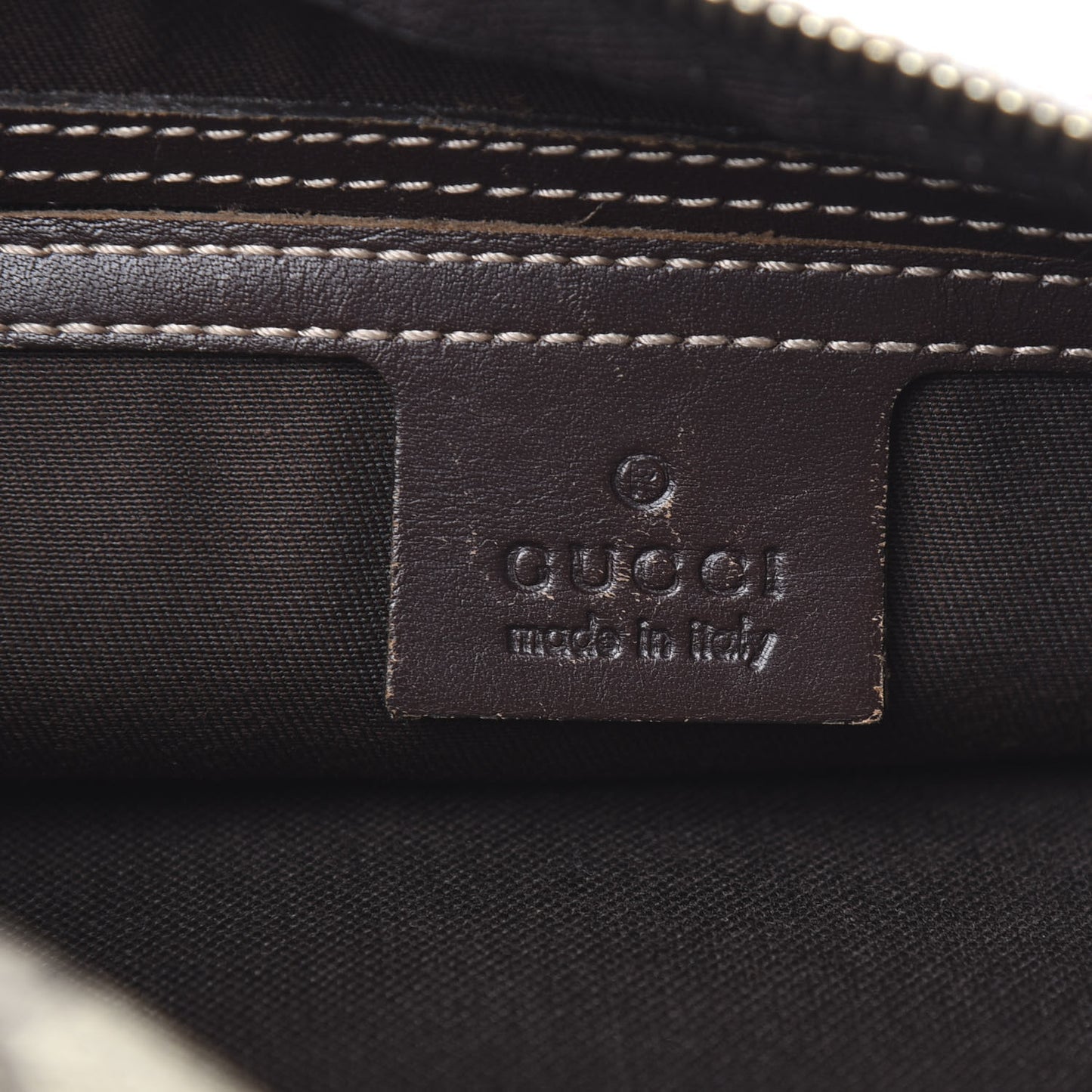 GG Supreme Monogram Belt Bag Dark Brown