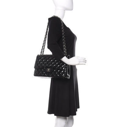 Chanel Patent Quilted Jumbo Double Flap Black 2 of 11