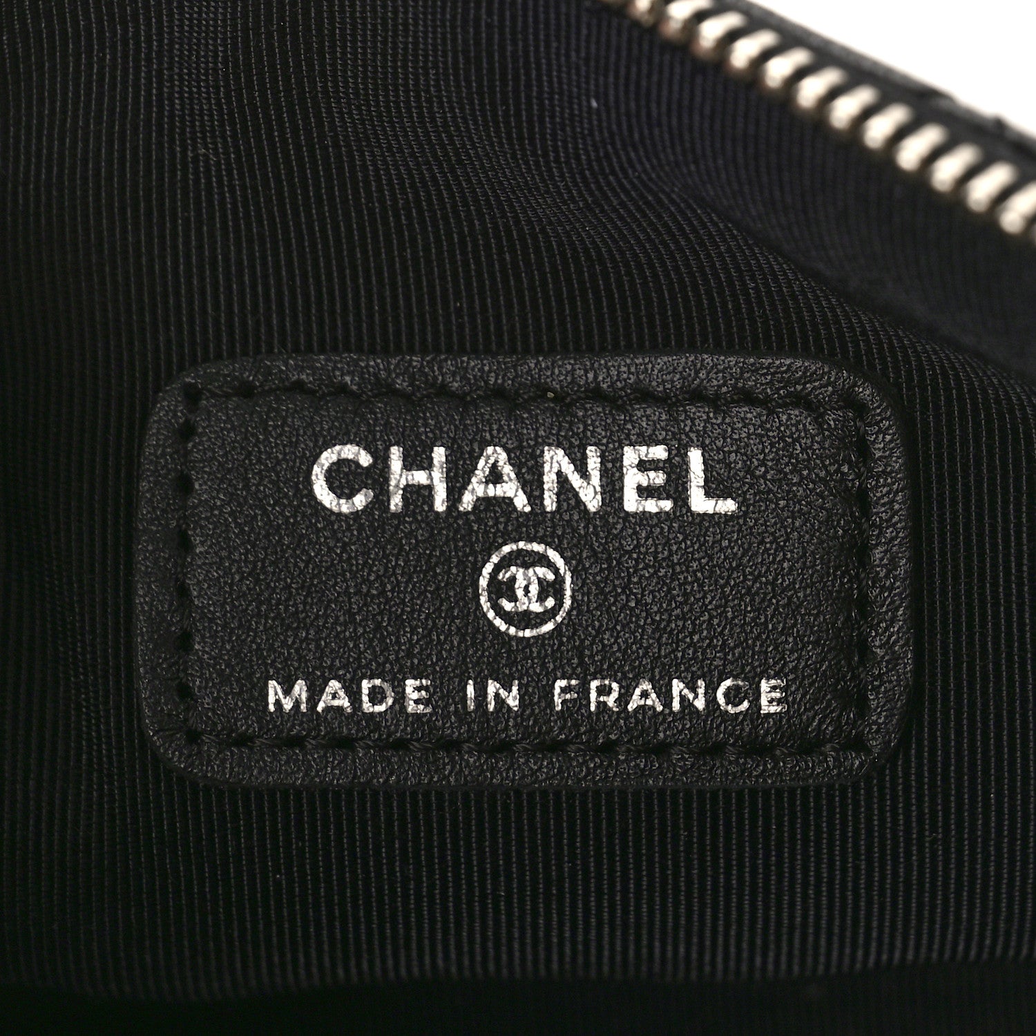 Chanel Lambskin Quilted Cosmetic Case Black 6 of 9