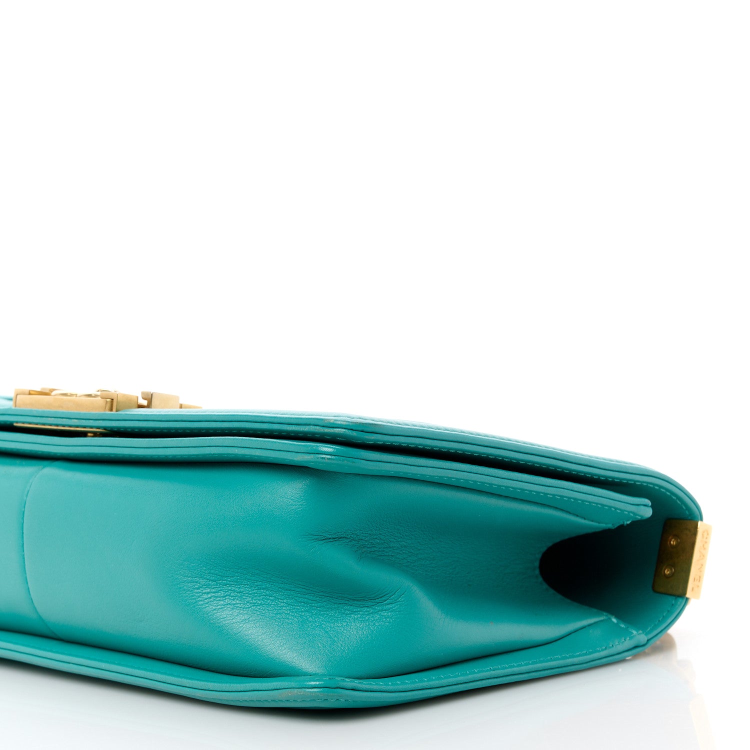 Chanel Calfskin Quilted Medium Boy Flap Turquoise 10 of 12