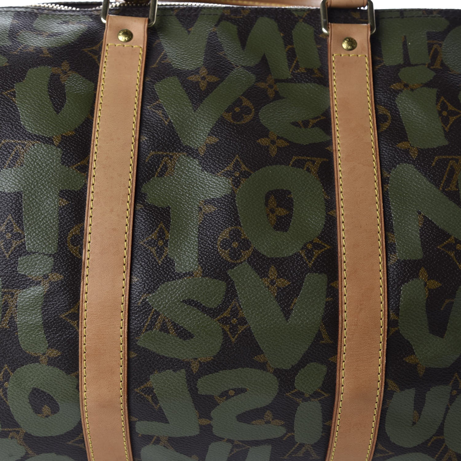 Louis Vuitton Graffiti Keepall 50 Kaki 7 of 9