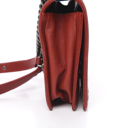 Chanel Caviar Quilted New Medium Boy Flap Dark Red 14 of 16