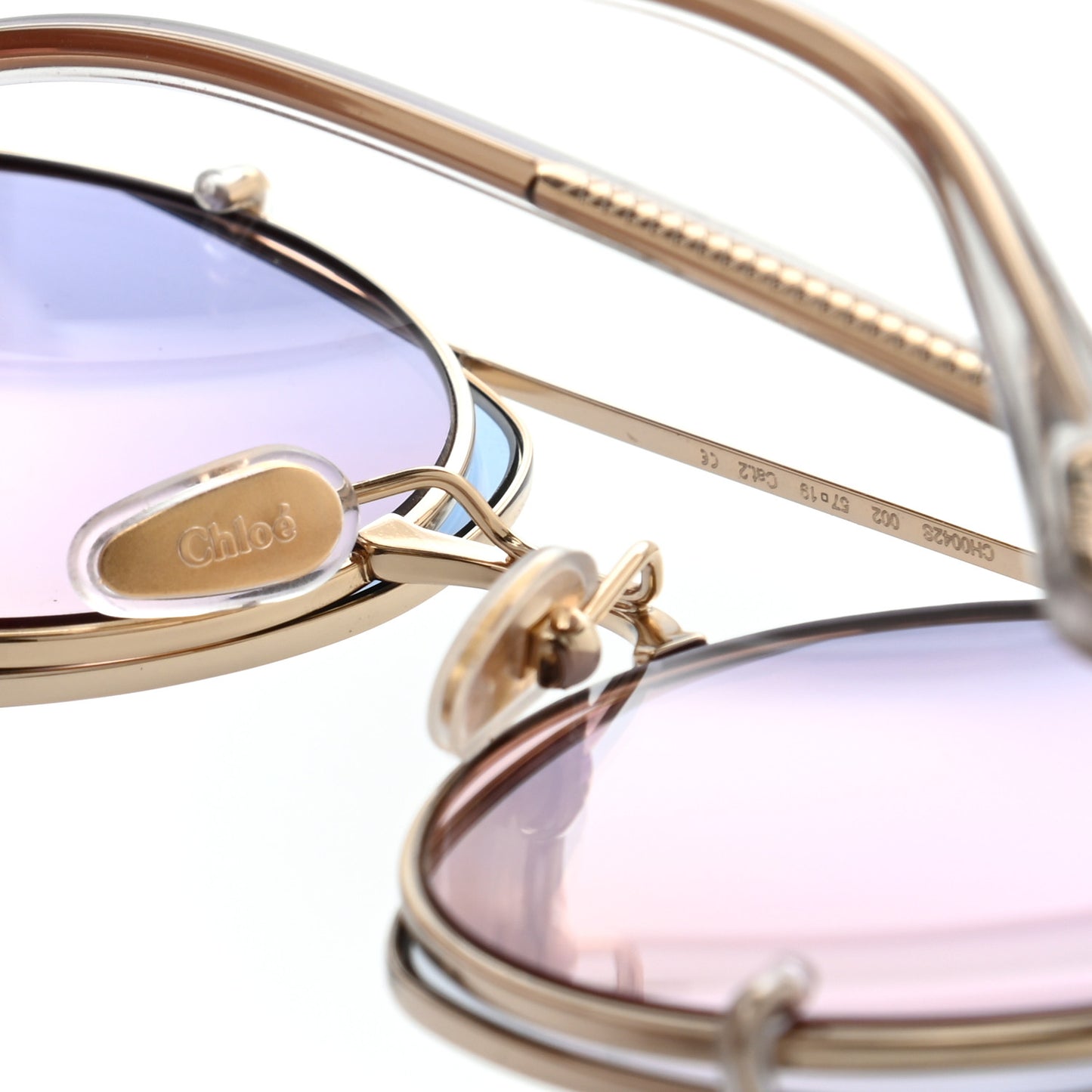 Metal Clip On Round CH4002S Sunglasses Gold
