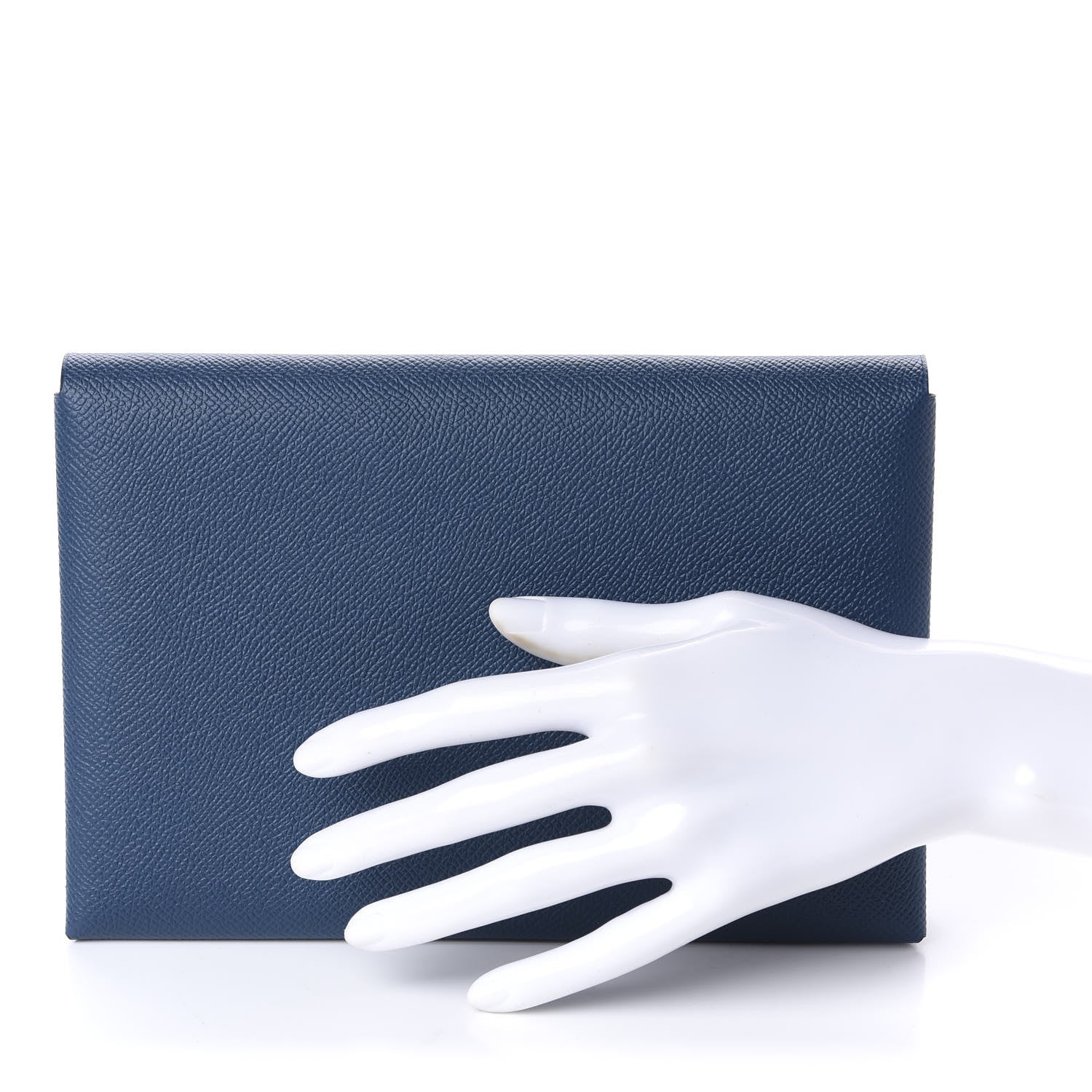Hermes Epsom Calvi Pouch Bleu Agate Black 2 of 10