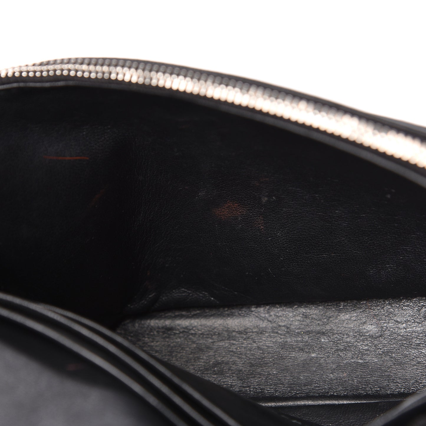 Pebbled Calfskin Everyday Chain Wallet Black