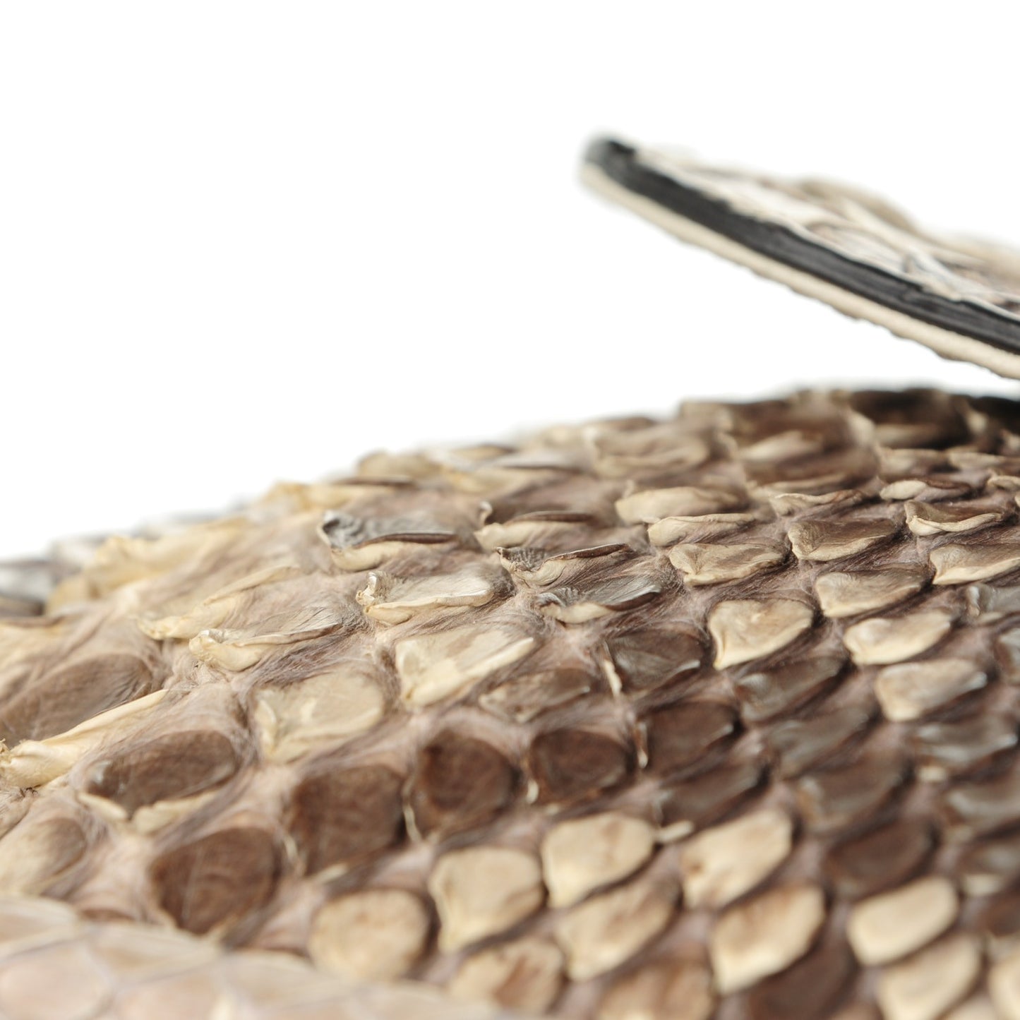 Python Bamboo Croisette Evening Bag Off White