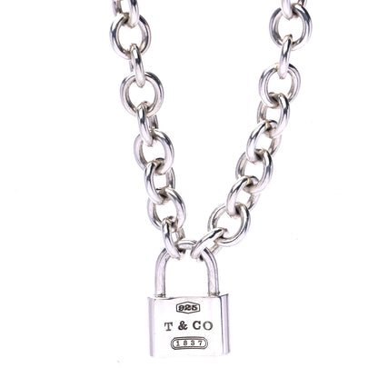 Tiffany Sterling Silver 1837 Lock Charm Necklace 1 of 7