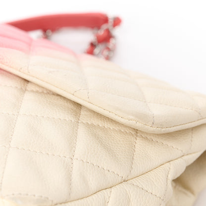 Chanel Caviar Quilted Ombre Jumbo Single Flap White Rose Pink 15 of 15