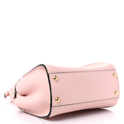 Fendi Vitello Seta Canvas FF Embroidered Mini Peekaboo Iconic Satchel Rosa Confetto 4 of 8