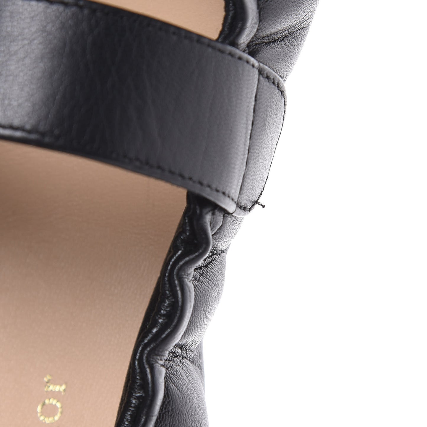 Lambskin Baby-D Ballet Flats 38 Black