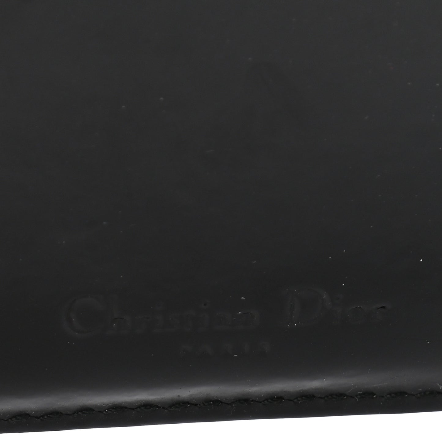 Patent Cannage Lady Dior Card Holder Black