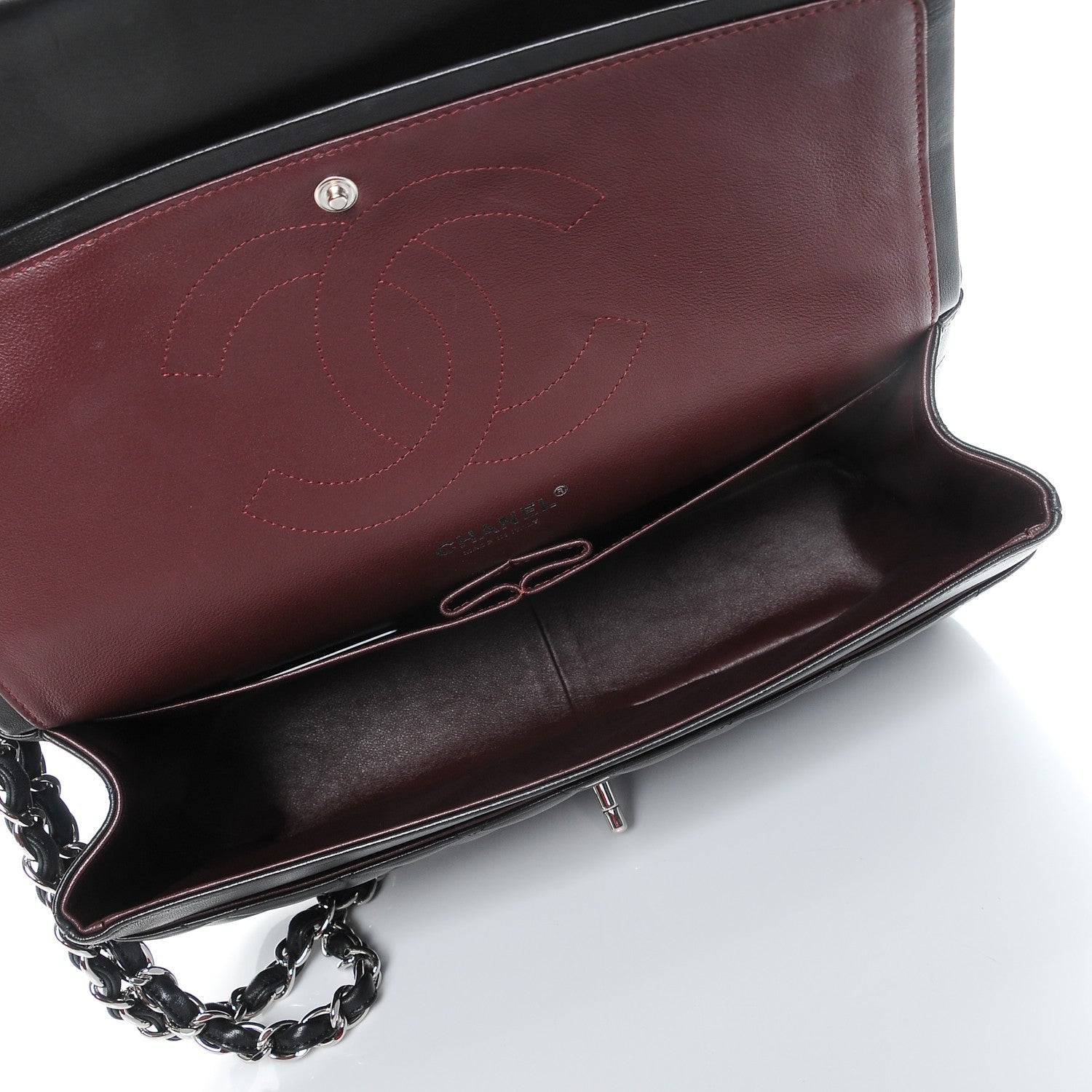 Chanel Lambskin Quilted Jumbo Double Flap Black 6 of 9