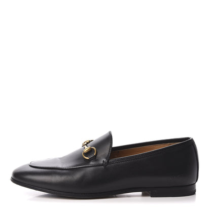 Gucci Calfskin Womens Jordaan Loafers 35.5 Black 1 of 13