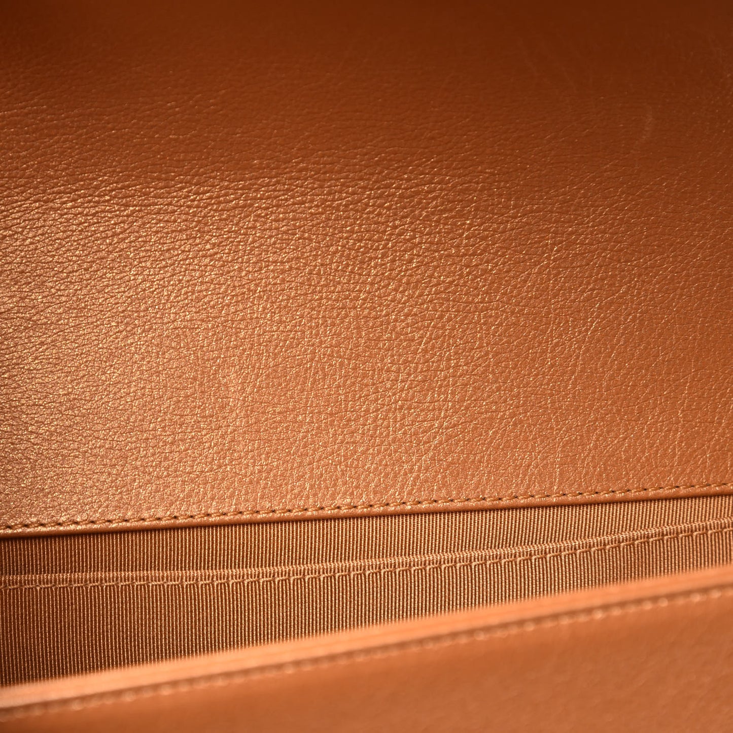 Metallic Calfskin Quilted Medium Boy Flap Gold