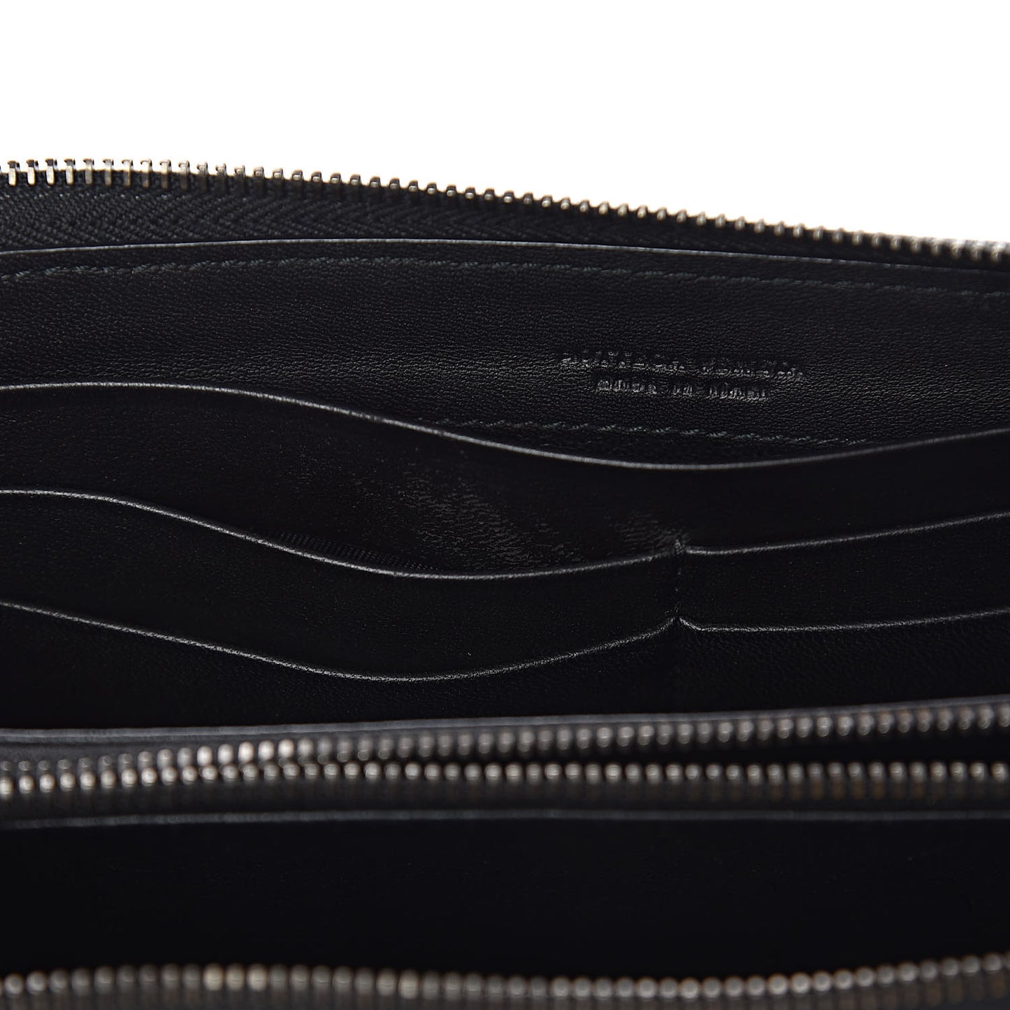 Nappa Intrecciato Zip Around Wallet Black