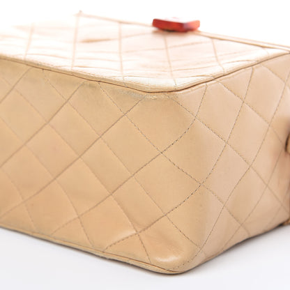 Chanel Lambskin Quilted Tortoise Box Bag Beige 9 of 19