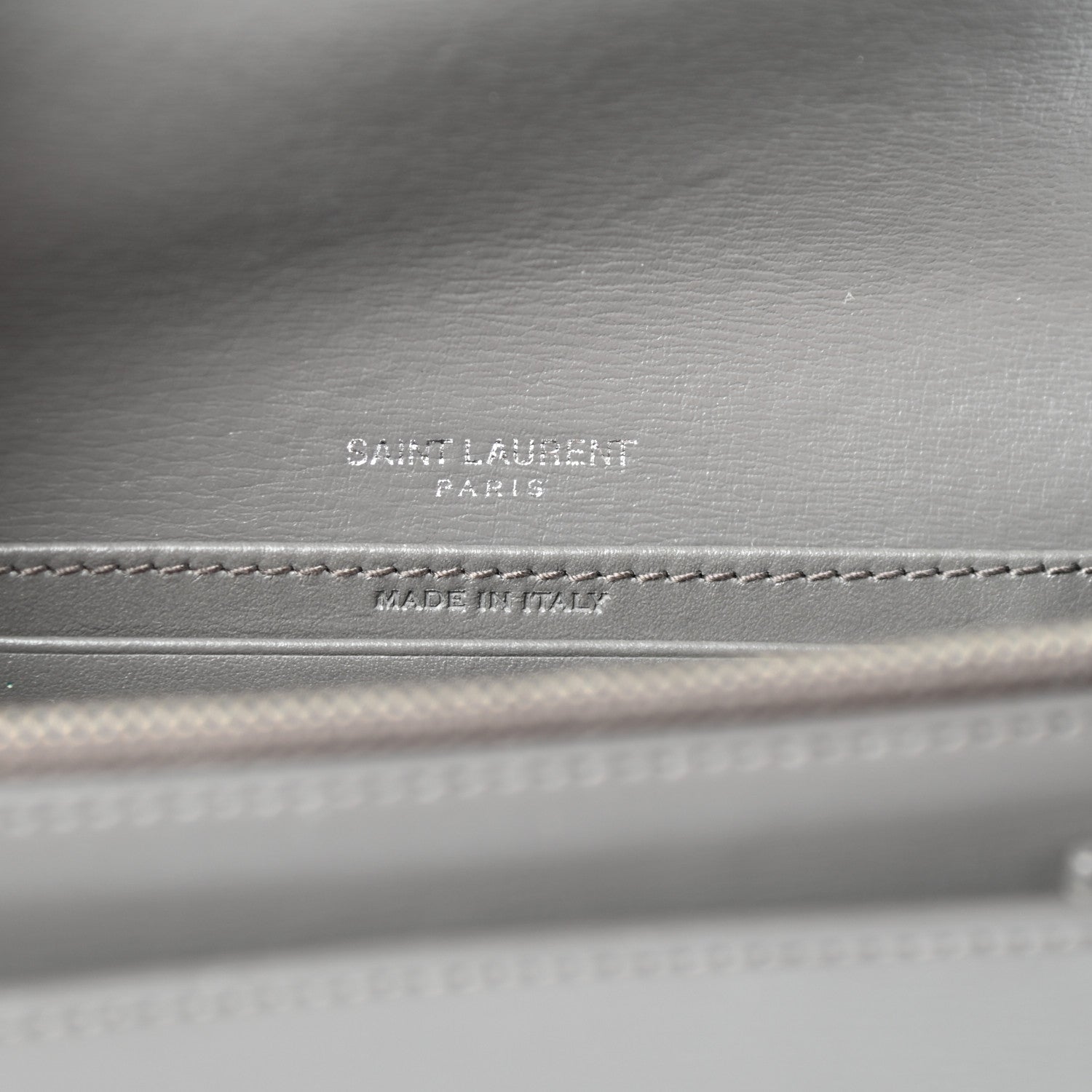 Saint Laurent Calfskin Monogram Sunset Chain Wallet Earth 7 of 12