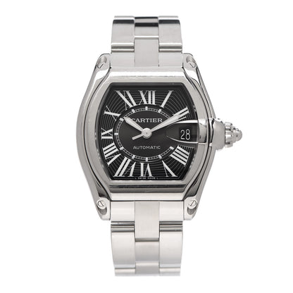 Cartier Stainless Steel 37mm Roadster Automatic Watch Black 1 of 5