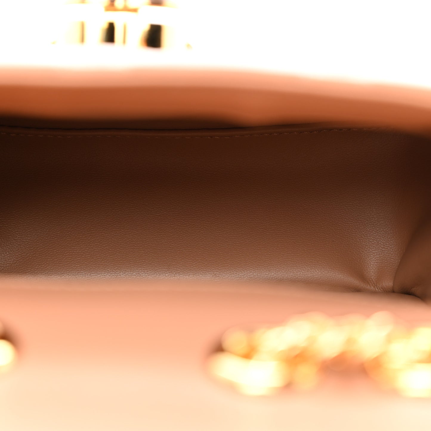 Calfskin Quilted Mini Deco Shoulder Bag Camelia