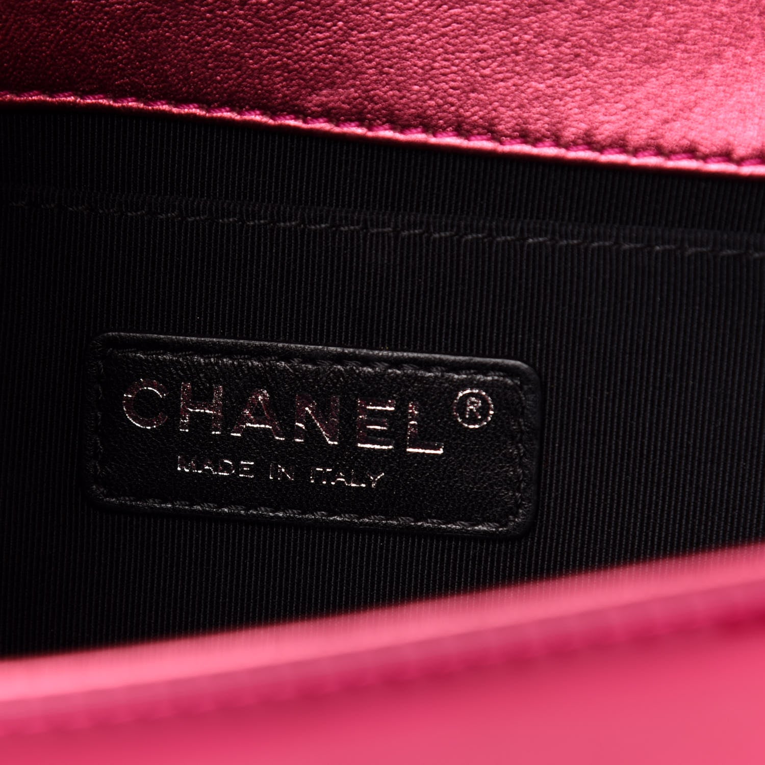 Chanel Metallic Patent Calfskin Quilted Medium Boy Flap Pink 7 of 13