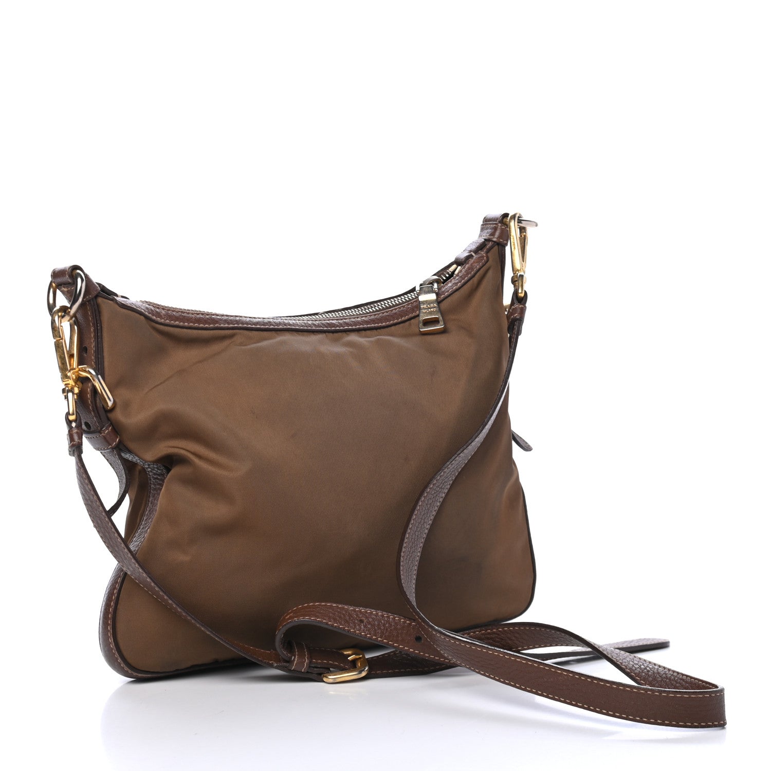 Prada Vela Nylon Vitello Daino Crossbody Corinto 3 of 4