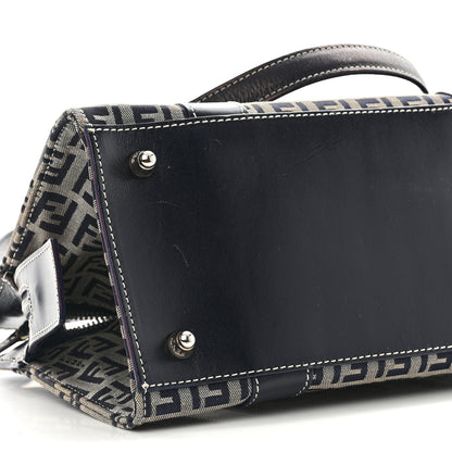 Fendi Zucca Boston Navy 9 of 10
