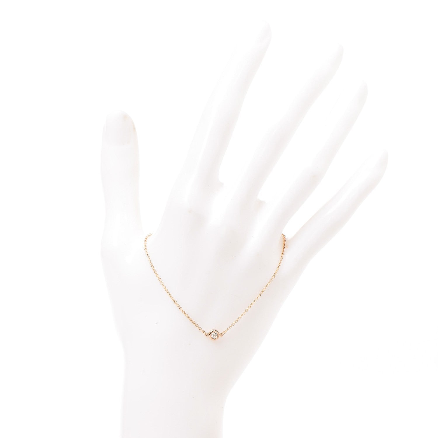 Tiffany 18K Rose Gold Diamond .07ct Elsa Peretti Diamonds by the Yard Bracelet 2 of 7