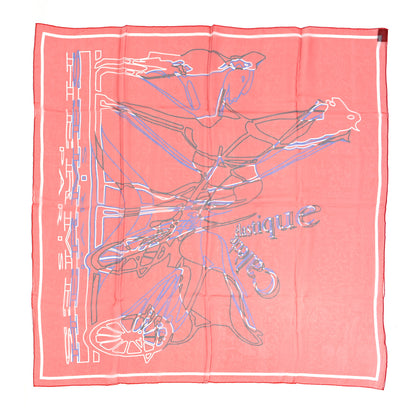 Hermes Silk Mousseline Caleche Elastique Scarf 90 1 of 4