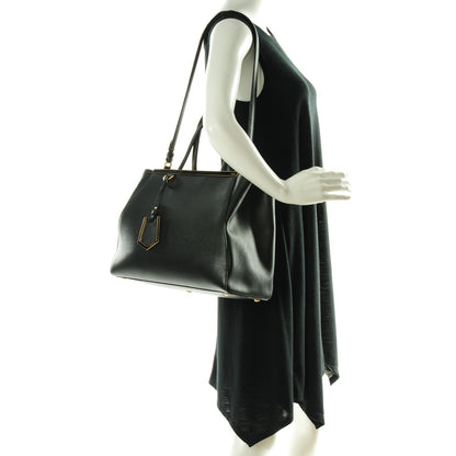 Fendi Vitello Elite Medium 2Jours Tote Black 2 of 9