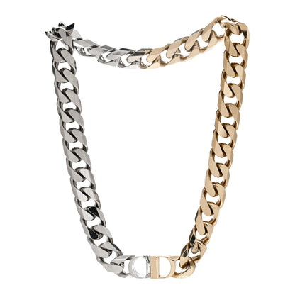 Christian Dior Metal Danseuse Etoile Chain Choker Necklace Gold Silver 3 of 5