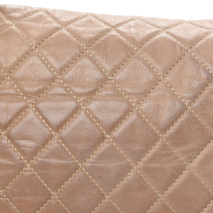 Chanel Iridescent Glazed Calfskin Quilted Casual Journey Flap Beige 14 of 17