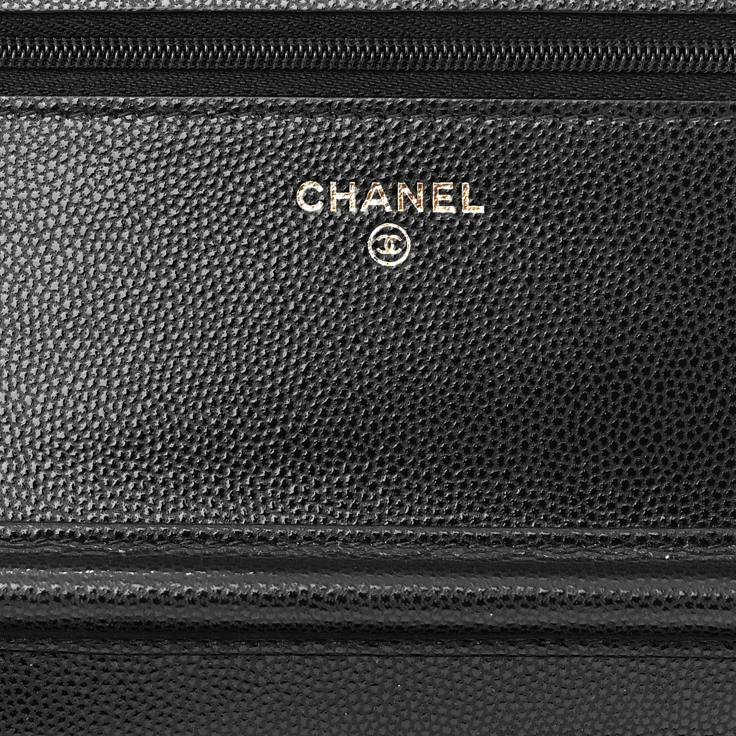 Chanel Caviar Quilted Crystal Enamel CC Wallet On Chain WOC Black 6 of 12