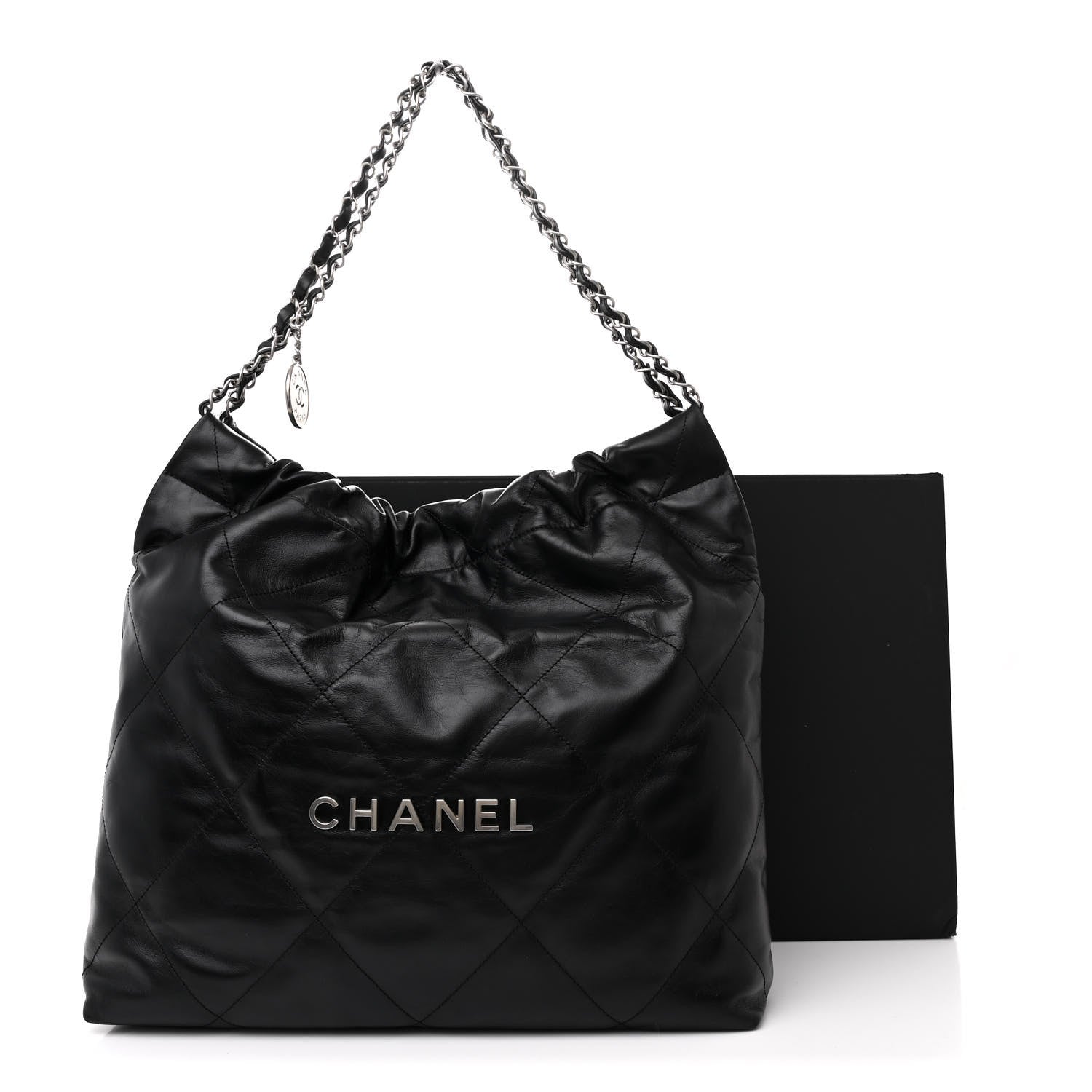 Chanel Shiny Calfskin Quilted Chanel 22 Black 13 of 13