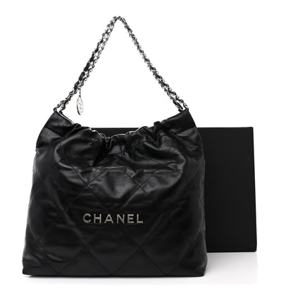 Chanel Shiny Calfskin Quilted Chanel 22 Black 13 of 13