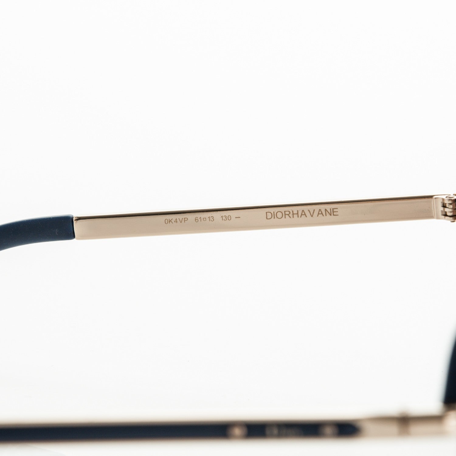 Christian Dior Havane Metal Aviator Sunglasses Navy Blue 4 of 5