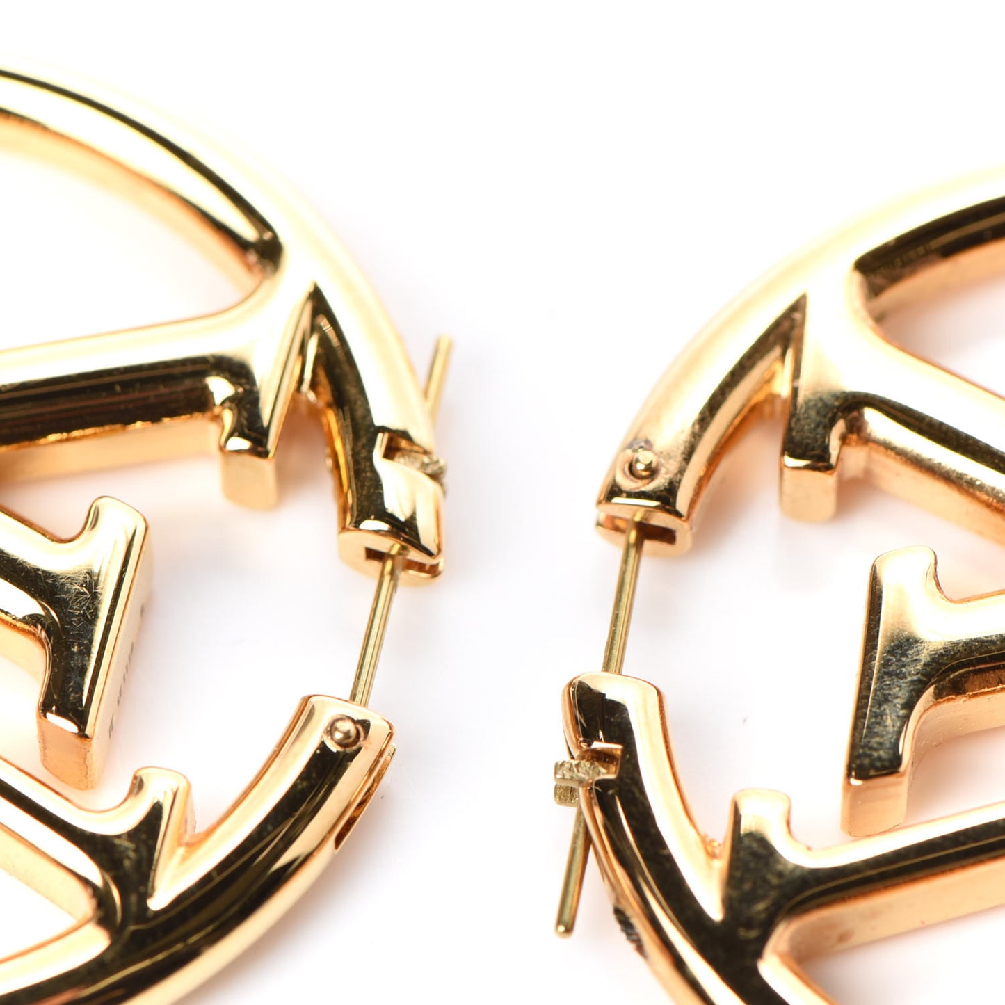 Metal Louise Hoop Earrings Gold