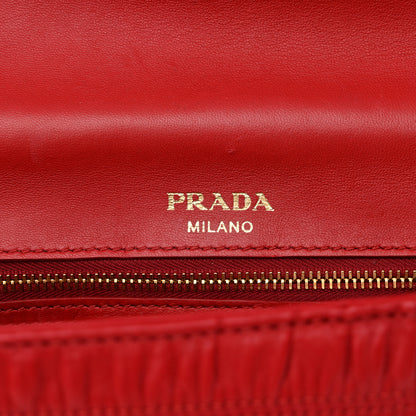 Prada Nappa Gaufre Medium Chain Flap Shoulder Bag Fuoco 7 of 11