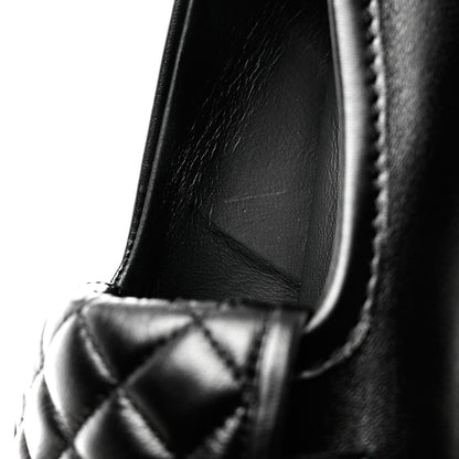 Chanel Lambskin Quilted CC Turnlock Loafers 37.5 Black 11 of 12
