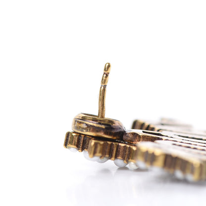 Christian Dior Metal Pearl J'adior Earrings Gold 5 of 6
