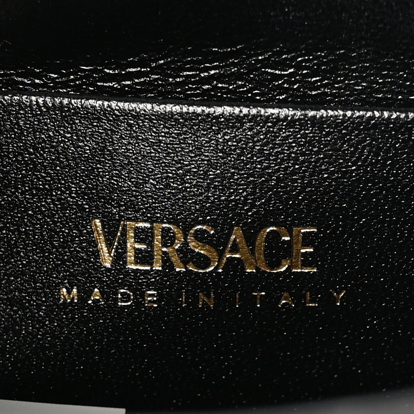 Satin Crystal Studded Leopard Mini La Medusa Bag Black