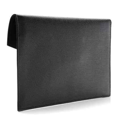 Saint Laurent Grain De Poudre Uptown Pouch Black 3 of 9