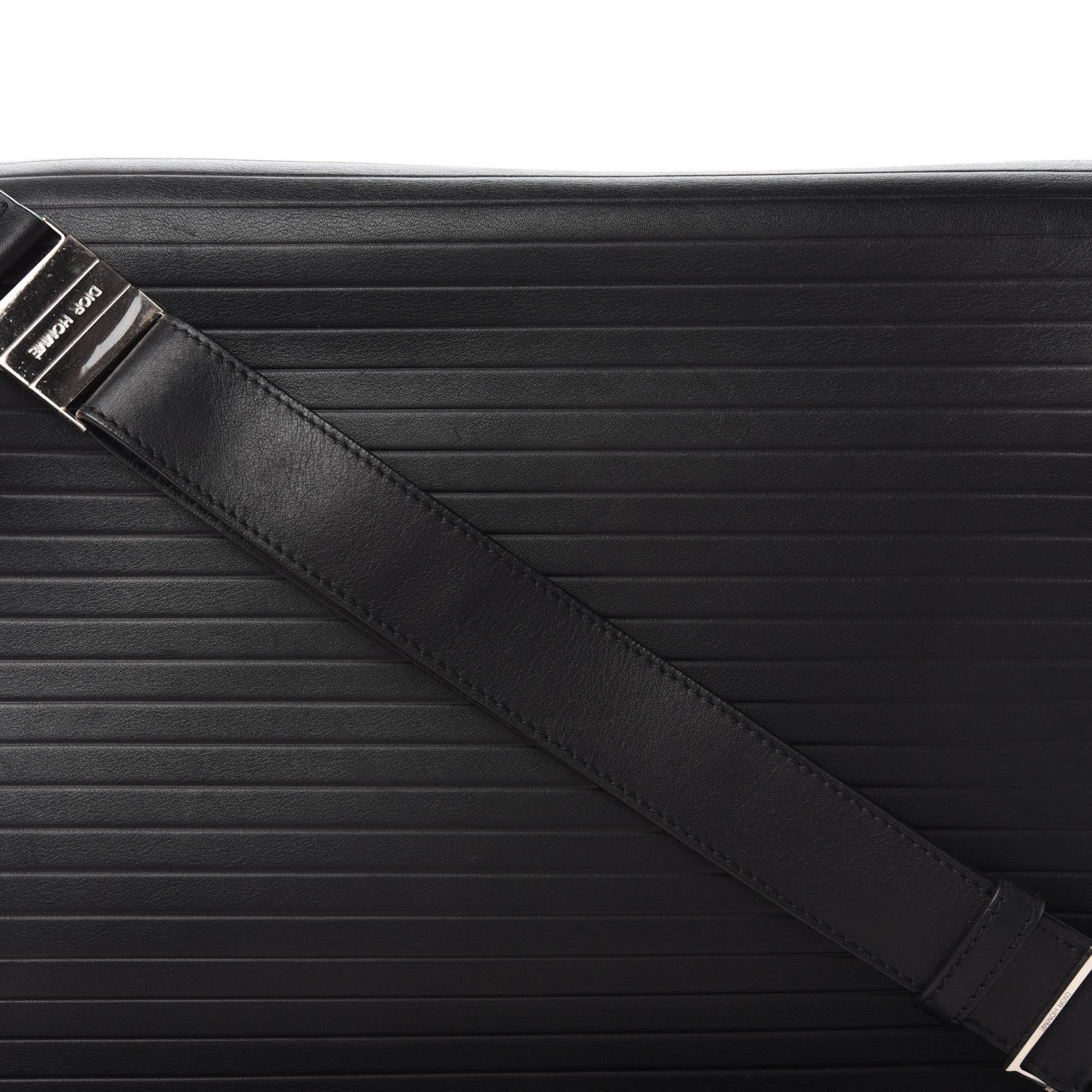Christian Dior HOMME Calfskin Ribbed Messenger Black 10 of 10