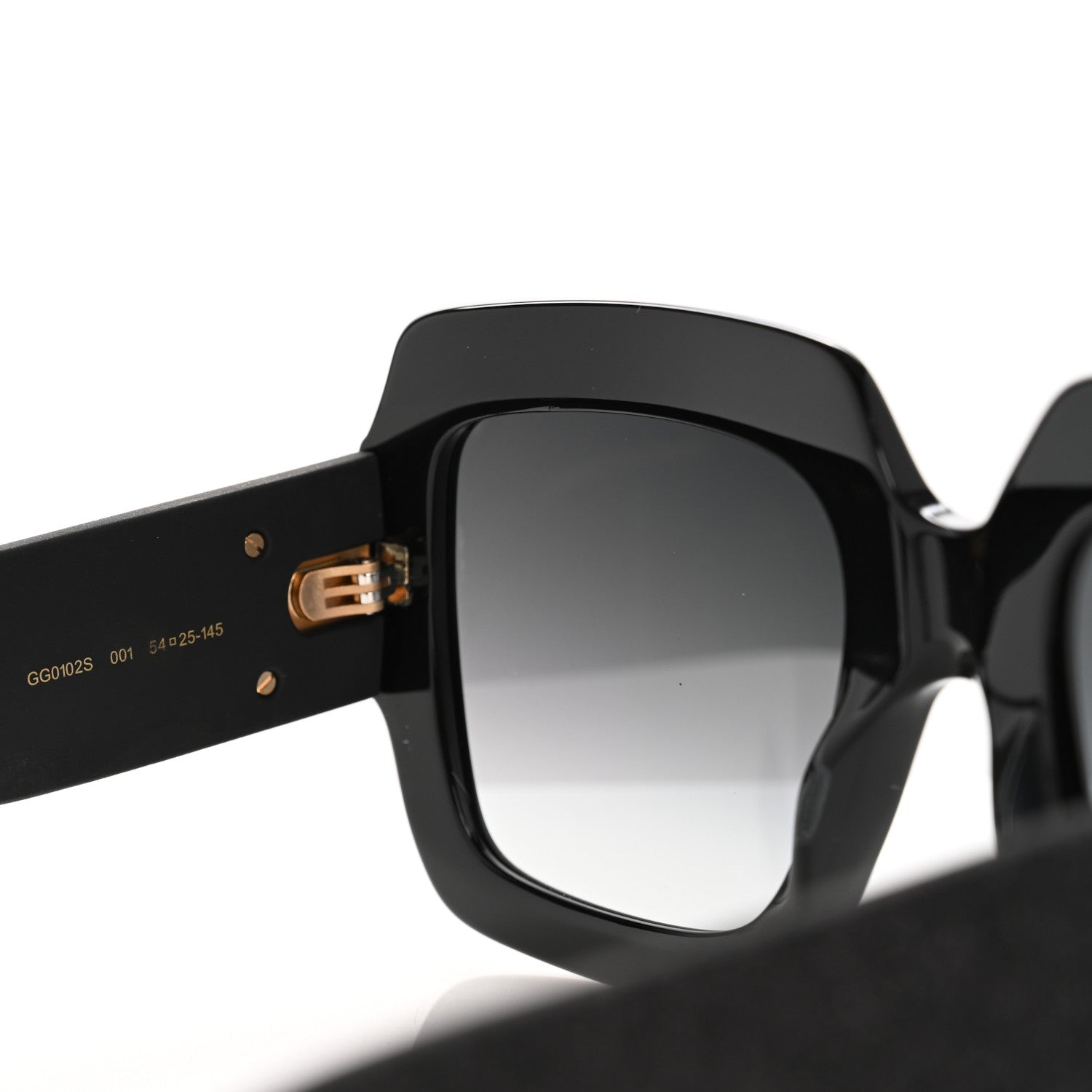 Gucci Acetate Square Frame Sunglasses GG0102S Black 6 of 11