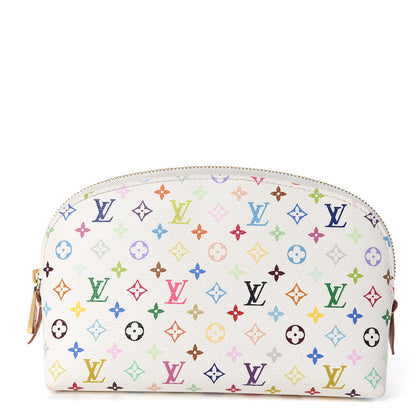 Louis Vuitton Monogram Multicolor Cosmetic Pouch White Litchi 1 of 9