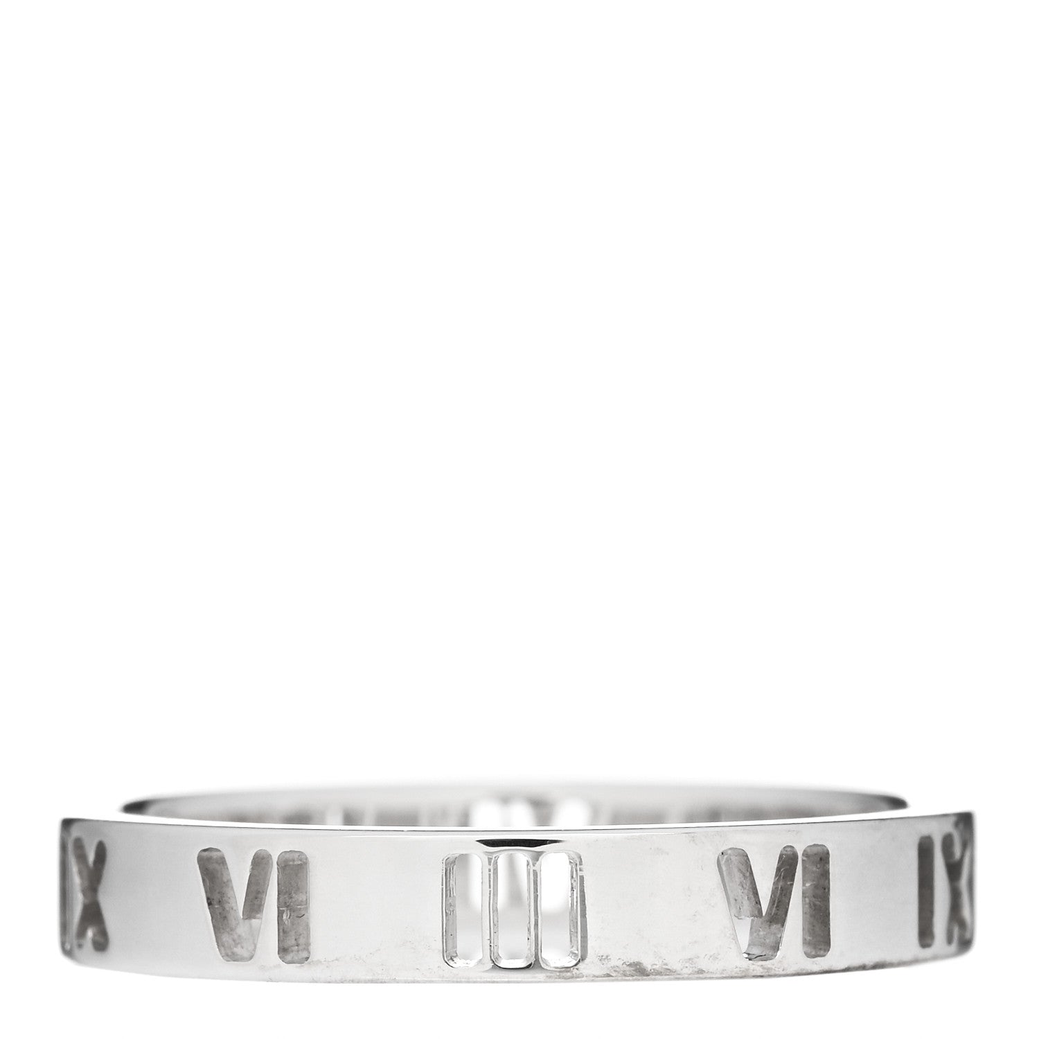Tiffany Sterling Silver Narrow Atlas Pierced Ring 58 8.25 3 of 4