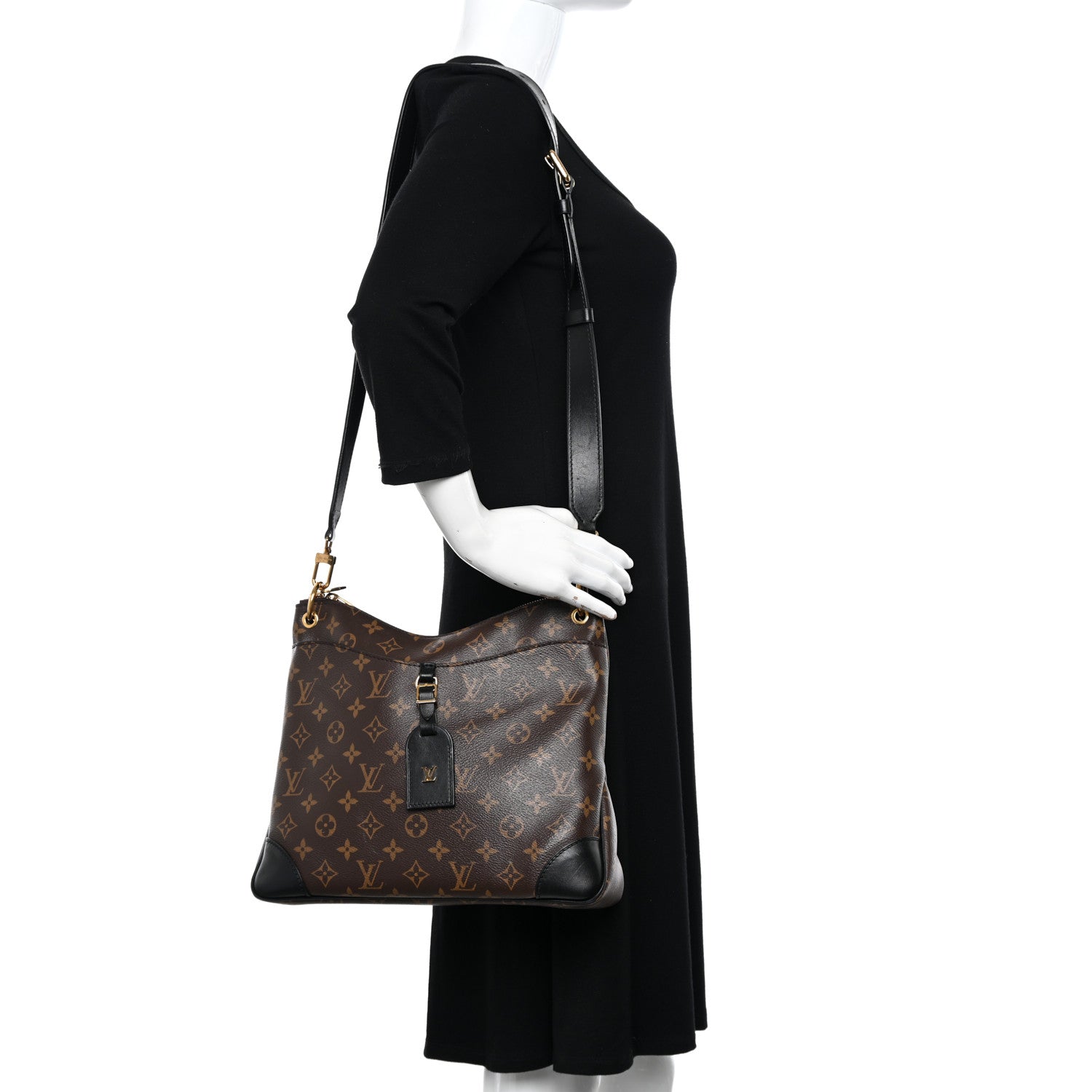 Louis Vuitton Monogram Odeon MM Black 3 of 15