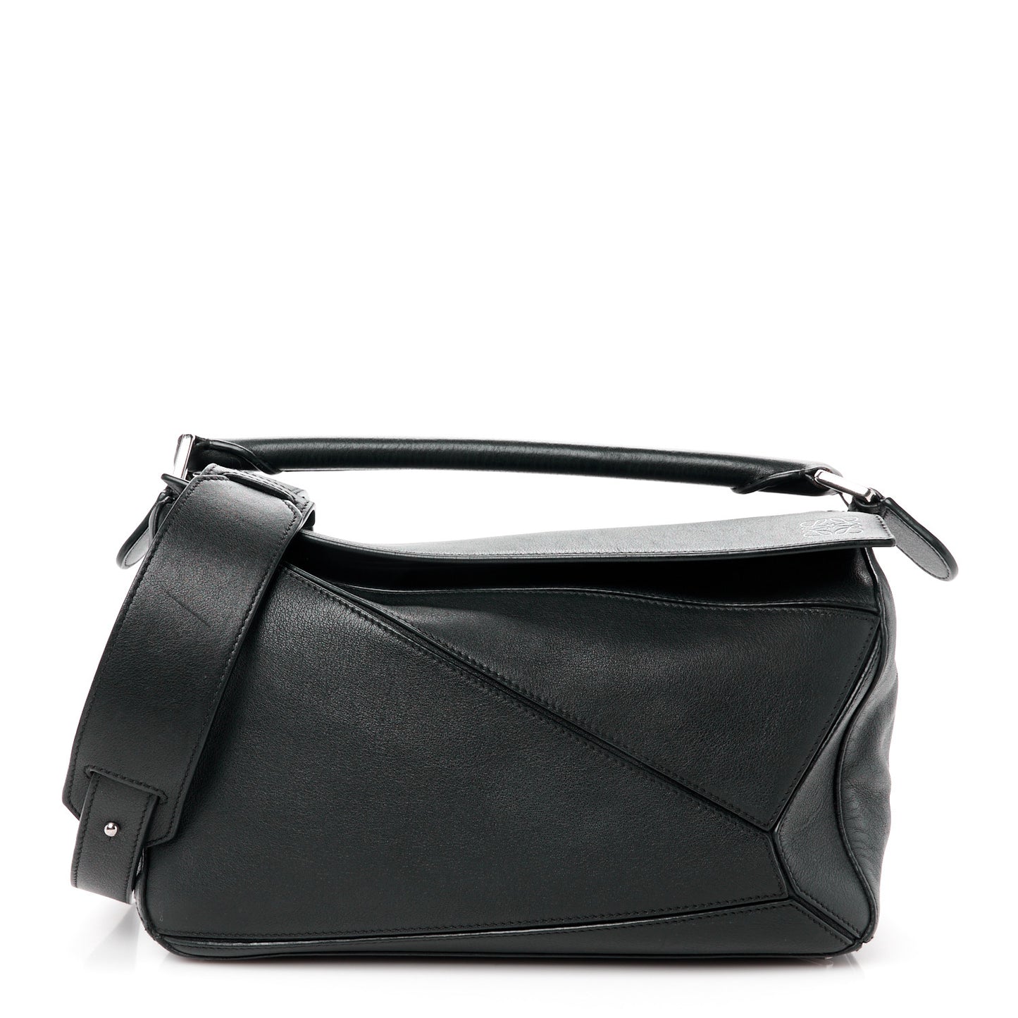 Calfskin Small Puzzle Bag Black