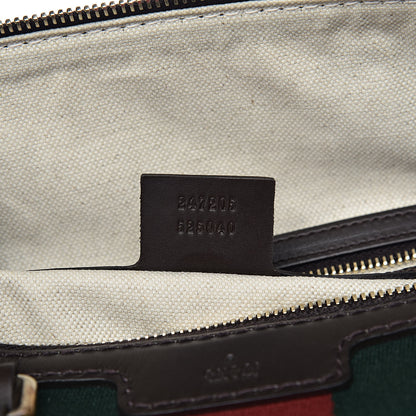 Gucci Monogram Vintage Web Medium Boston Dark Brown 7 of 10