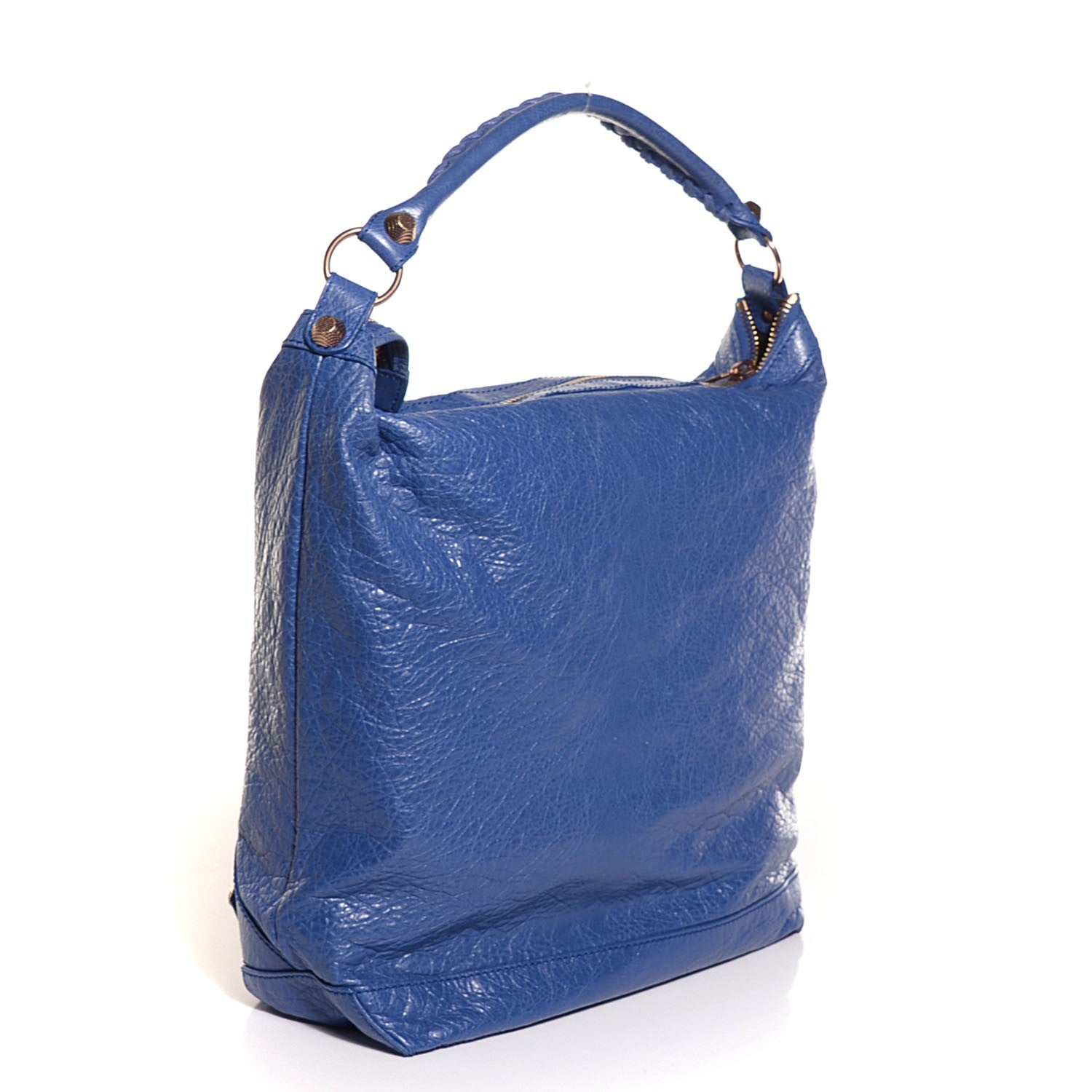 Balenciaga Agneau Giant 12 Rose Gold Hardware Day Hobo Bleut Bleu Glacier 4 of 11