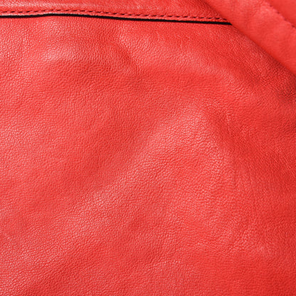 MCM Lambskin Fox Fur Small Stark Insignia Backpack Red 16 of 18